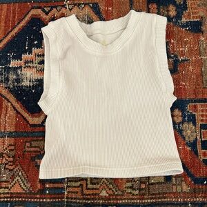 Free People Movement White Sleeveless Top